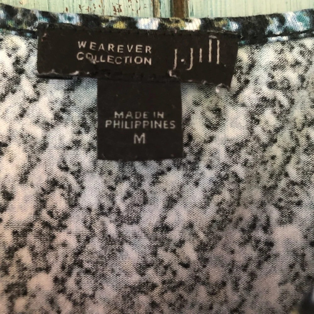 j.jill wearever top in shades of black, blue, taupe, & cream; perfect any season - Picture 11 of 11